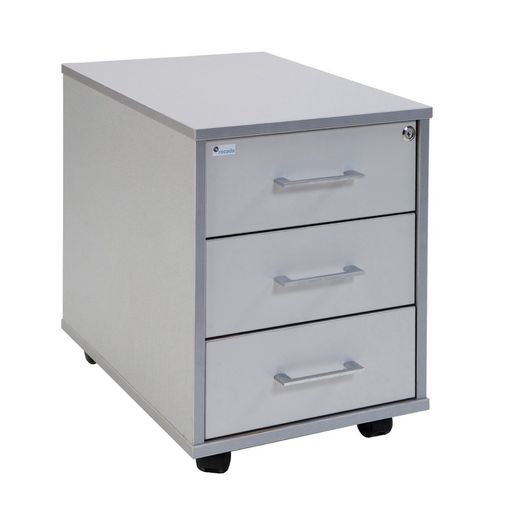 Cômoda com rodas e três gavetas