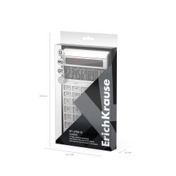 Calculadora de mesa de 12 dígitos ErichKrause DC-2708-12 Classic, blanco (paquete de PET 1 ud)