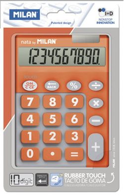 Calculadora nata by milan, 10 dígitos en diversos colores