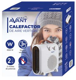 Calefactor de Aire Vertical - 2000W, Color Blanco