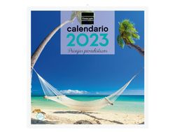 Calendario Finocam de pared con imágenes de PAISAJES para escribir a mes vista. 2023