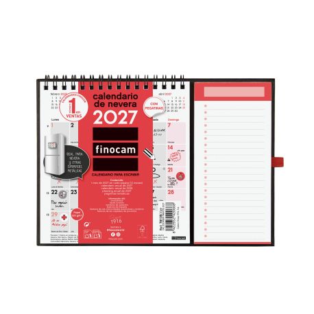 Calendario neutro con iman para escribir 2027