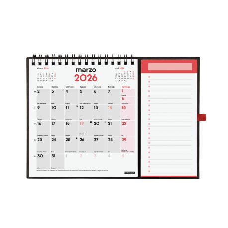 Calendario neutro con iman para escribir 2027