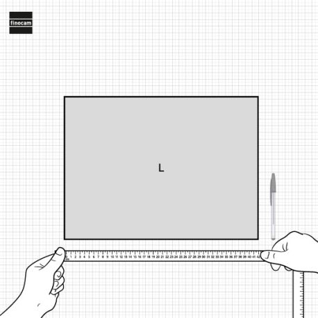 Calendario neutro de pared números grandes L 430x210mm 2027