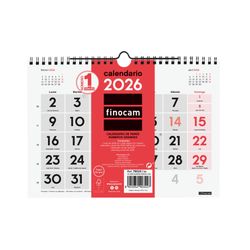 Calendario neutro de pared números grandes S 210x150mm 2027