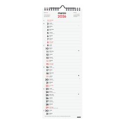 Calendario neutro de pared para escribir Largo L  155x340mm