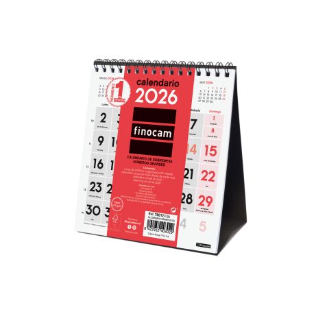 Calendario neutro de sobremesa números grandes XS 140x100mm 2027