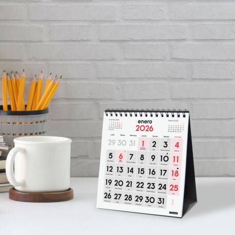 Calendario neutro de sobremesa números grandes XS 140x100mm 2027