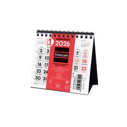 Calendario neutro de sobremesa números grandes XXS 110x100mm 2027