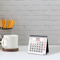 Calendario neutro de sobremesa números grandes XXS 110x100mm 2027