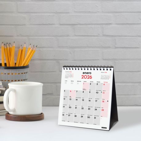 Calendario neutro de sobremesa para escribir 140x150mm 2027