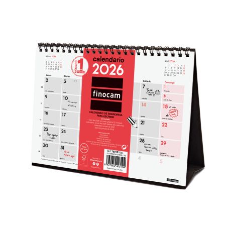 Calendario neutro de sobremesa para escribir 210x150mm 2027