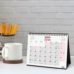 Calendario neutro de sobremesa para escribir 210x150mm 2027