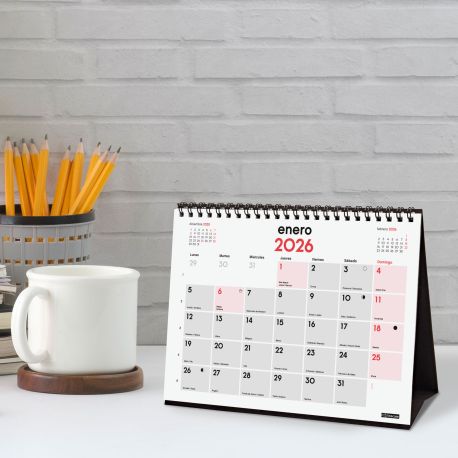 Calendario neutro de sobremesa para escribir 210x150mm 2027