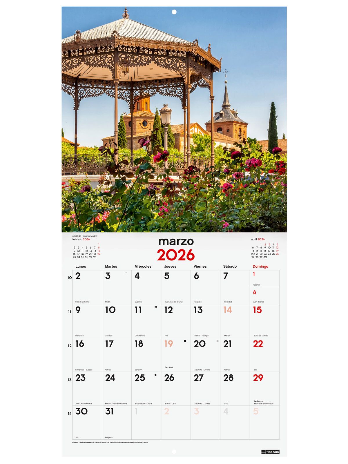 Calendario Pared 30X30 2026 Ciudades — Cartabon