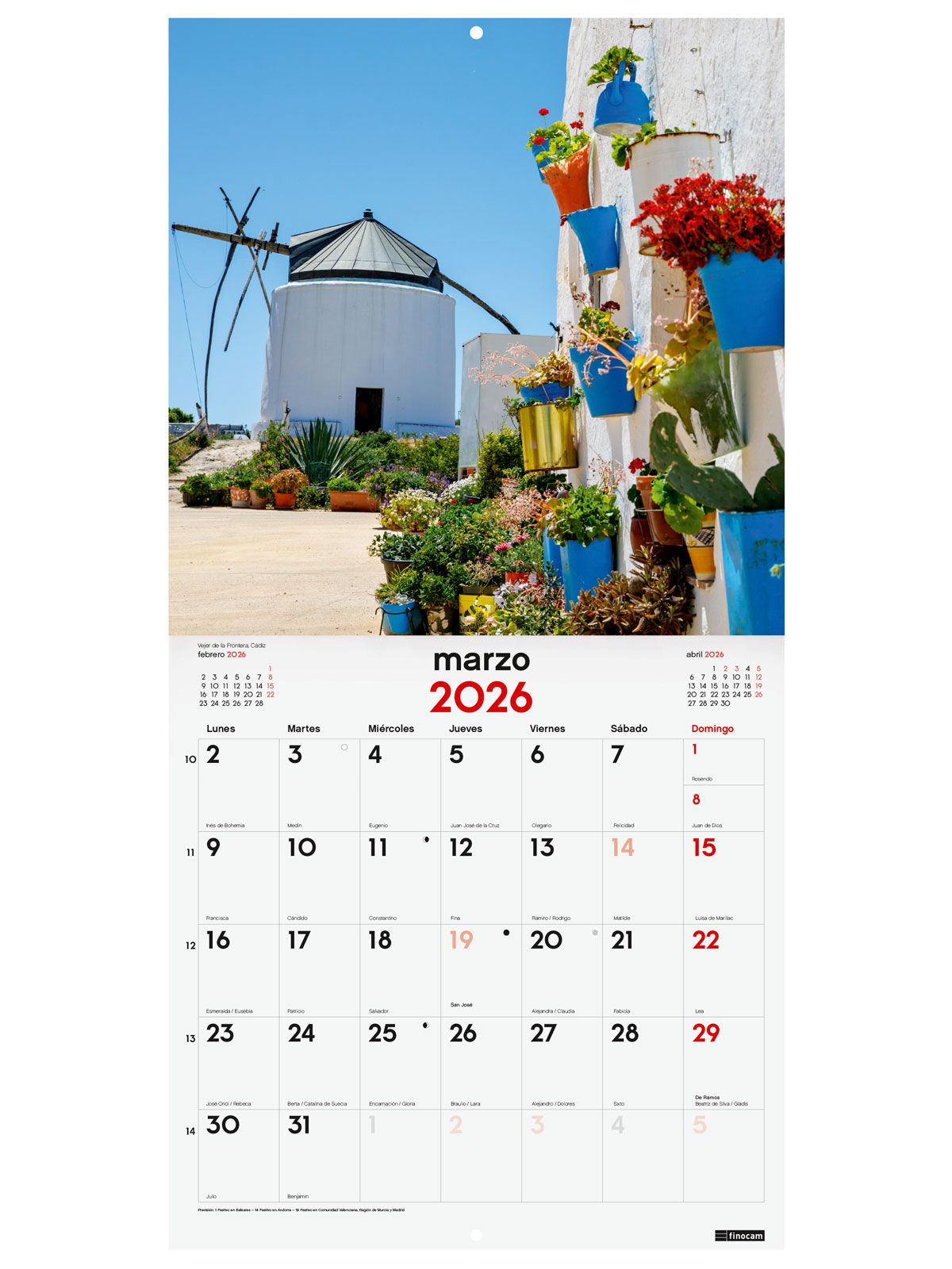 Calendario Pared 30X30 2026 Puebl.Encanto — Cartabon