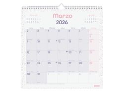 Calendario Pared Chic Es30X30 2026 Morado