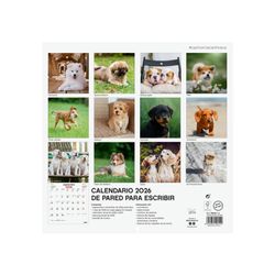Calendario pared imágenes cachorros 2027