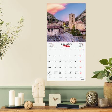 Calendario pared imágenes pueblos con encanto 2027