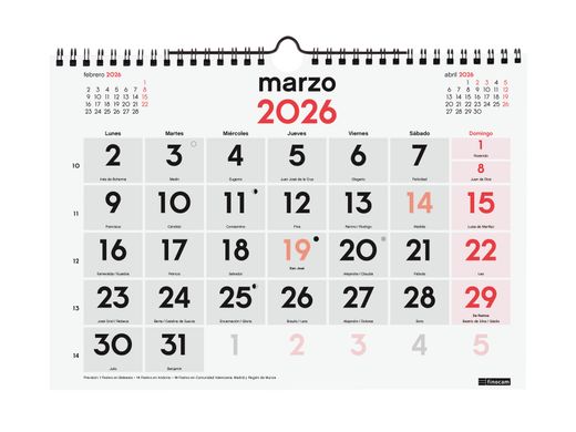 Calendario Pared N.Grandes M 2026