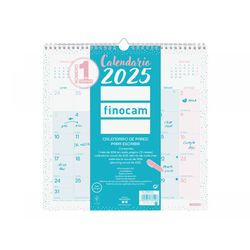Calendario de pared Chic 30X30 cm 2025 Turquesa