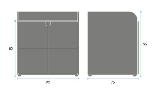 Cambiador con cerradura KIDDY 95