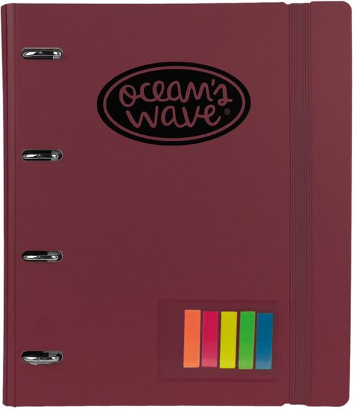 Carpebloc Foam A4 4 anillas 35mm + Recambio + Accesorios Burgundi by Ocean´s Wave