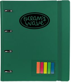 Carpebloc Foam  A4 4 anillas 35mm + Recambio + Accesorios Verde by Ocean´s Wave