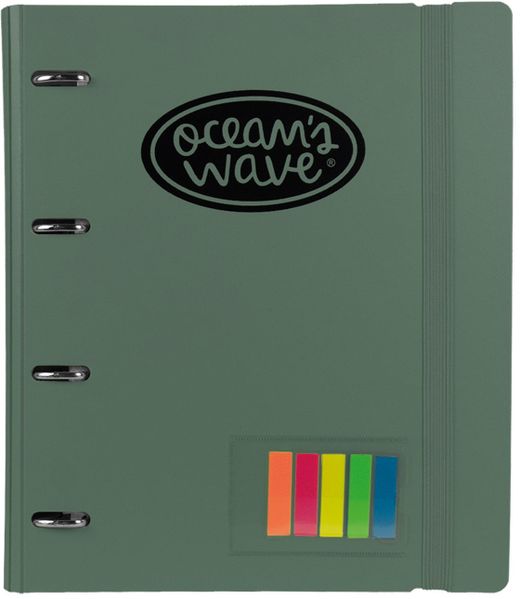 Carpebloc Foam A4 4 anillas 35mm + Recambio + Accesorios Verde Tierra by Ocean´s Wave