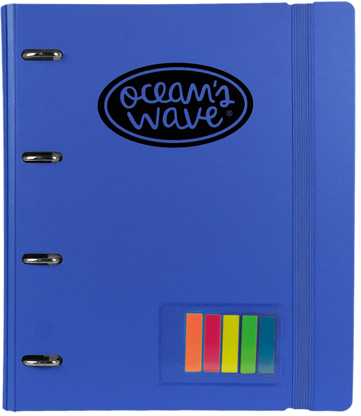 Carpebloc Foam A5 4 anillas 25mm + Recambio + Accesorios Azul Oscura by Ocean´s Wave