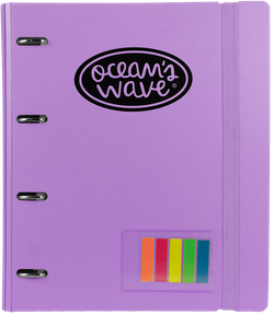 Carpebloc Foam  A5 4 anillas 25mm + Recambio + Accesorios Lila Pastel by Ocean´s Wave