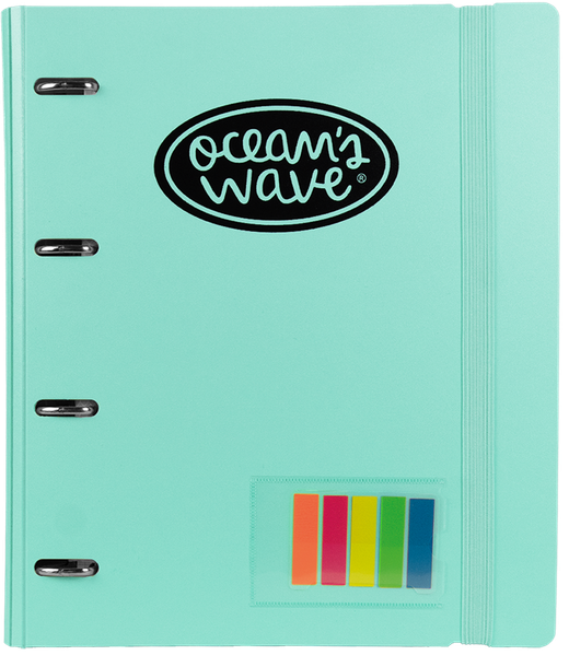 Carpebloc Foam A5 4 anillas 25mm + Recambio + Accesorios Verde Pastel by Ocean´s Wave