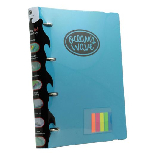 Carpeblock Din A4 Ocean’s Wave bleu clair avec cadeau