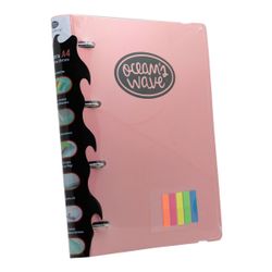 Carpeblock Din A4 Ocean's Wave rose pastel avec cadeau
