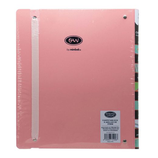 Carpeblock Din A4 Ocean's Wave rose pastel avec cadeau