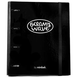 Carpeta + Block Negra Ocean's Wave.