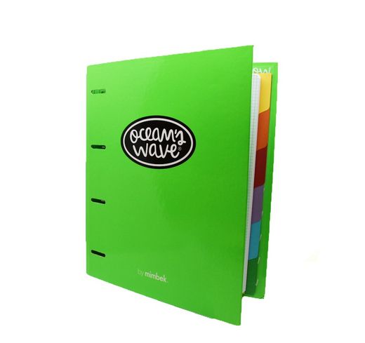 Dossier + Bloc série Neon Ocean's Wave Colors.