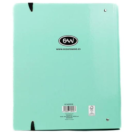 Dossier + Bloc Couleurs Pastel Série Ocean's Wave.