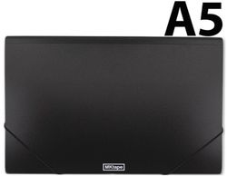 Carpeta A5 de polipropileno con gomas y solapas. 6 colores