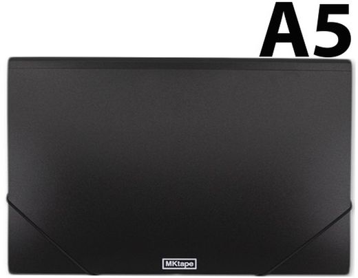 Carpeta A5 de polipropileno con gomas y solapas. 6 colores