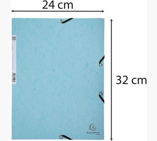 Pasta com Elásticos de Cartão A4 Aquarel Cores Sortidas