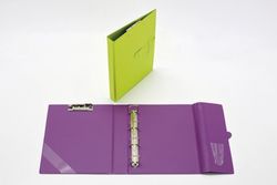 Chemise en plastique avec miniclip et anneaux