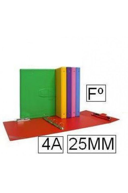 Chemise en plastique avec miniclip et anneaux