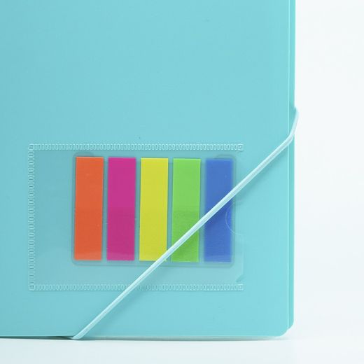 Folio de pâtes avec spirale et 20 couches avec élastiques + drapeaux