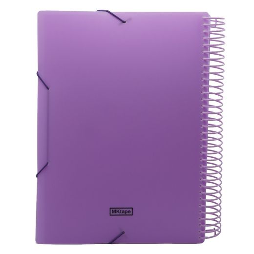 Carpeta folio con espiral y 30 fundas de 0,9 micras + banderitas. 7 colores