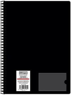 Pasta fólio com espiral e 50 capas de 0,9 mícron + bandeiras. 7 cores