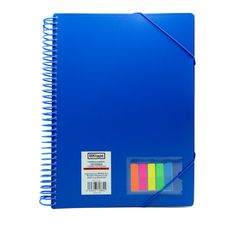 Pasta fólio com espiral e 50 capas de 0,9 mícron + bandeiras. 7 cores