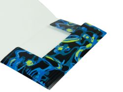 Pasta Fólio de Polipropileno com Elásticos e Abas Líquidas Azuis