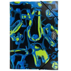 Pasta Fólio de Polipropileno com Elásticos e Abas Líquidas Azuis