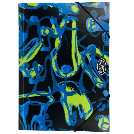 Pasta Fólio de Polipropileno com Elásticos e Abas Líquidas Azuis